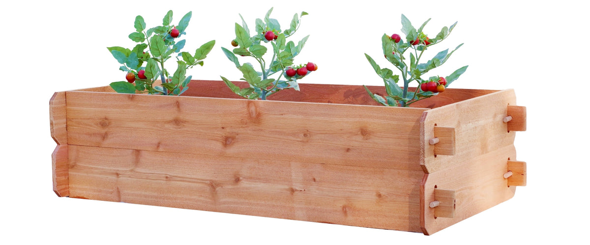 Timberlane Gardens Raised Garden Bed Kit Double Deep (Two 2x4) Select Cedar