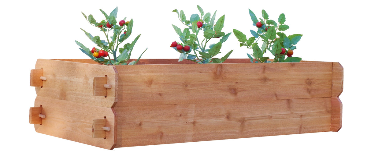 Timberlane Gardens Raised Garden Bed Kit Double Deep (Two 2x4) Select Cedar