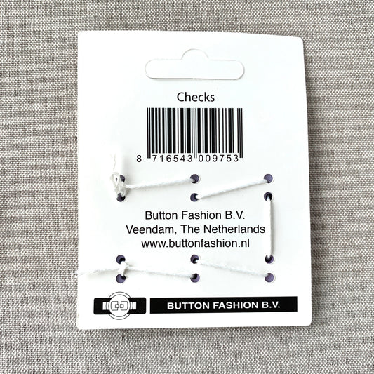 Checks - Confetti Minis Buttons - 2 Hole