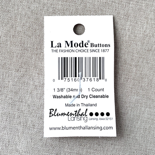 1164 Damask - La Mode - 2 Holes - 34mm - Black and White