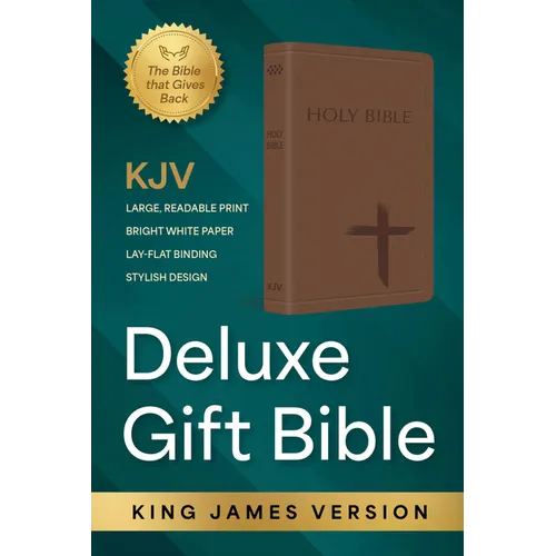 KJV Holy Bible: Deluxe Gift Bible - Brown Cross: King James Version Bible