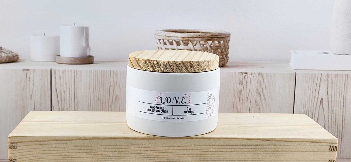 L.O.V.E. Scented 100% Soy Wax Candle - 3 Colors