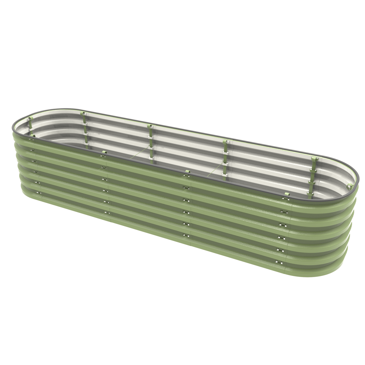 17" Tall 6 In 1 "No Tools Needed" Metal Raised Garden Bed Kit