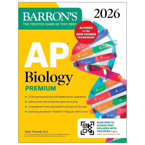 AP Biology Premium, 2026: Prep Book with 6 Practice Tests + Comprehensive Review + Online Practice