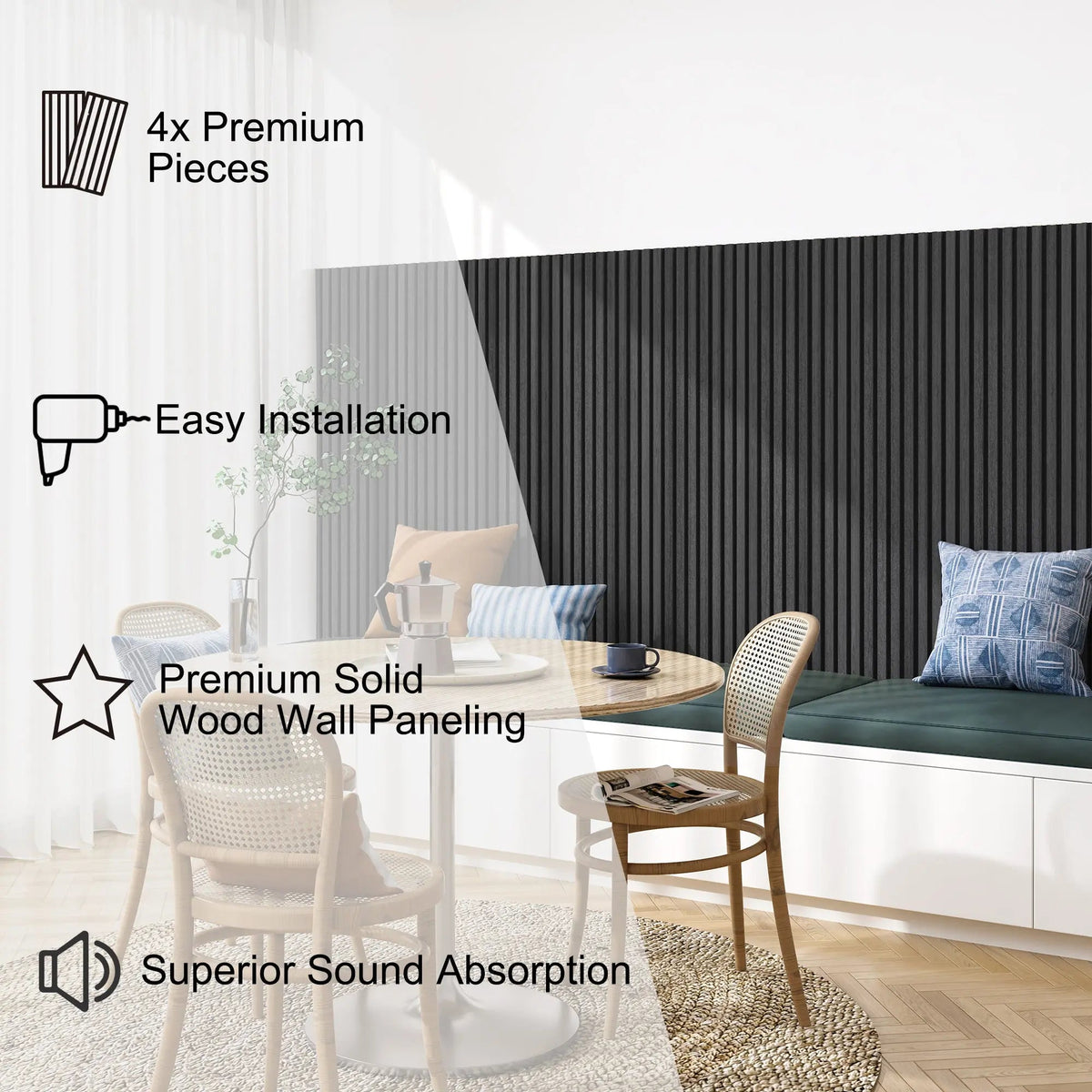 MDF Acoustic Slat Wood Wall Panels