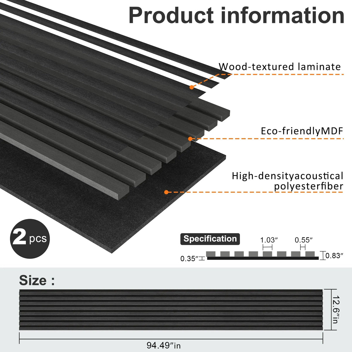 MDF Acoustic Slat Wood Wall Panels