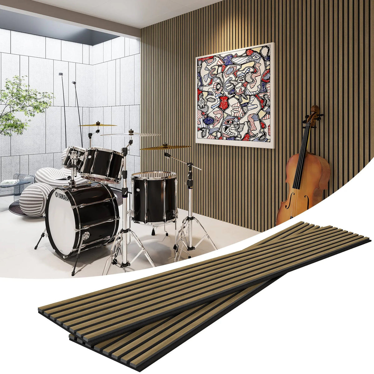MDF Acoustic Slat Wood Wall Panels