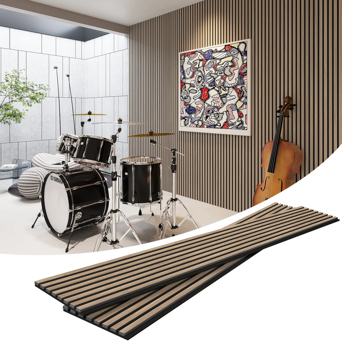 MDF Acoustic Slat Wood Wall Panels