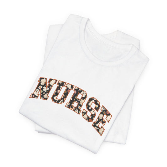 Halloween Nurse Orange Short Sleeve Tee