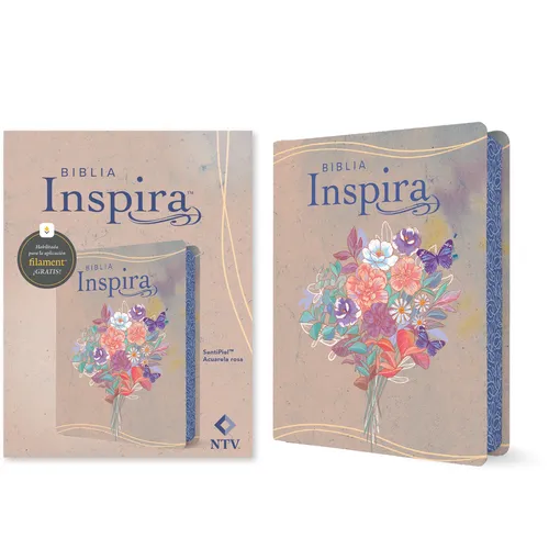 Biblia Inspira Ntv Con Filament (Sentipiel, Acuarela Rosa)