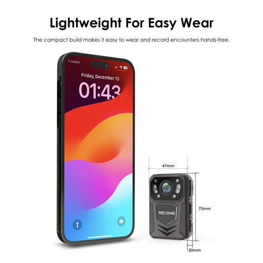 Rexing P3 Mini FHD Body Camera 1080p - 🆕 New Arrivals, All Products, Products from Rexing, 📷 Cameras + Optics - Little Red General Store