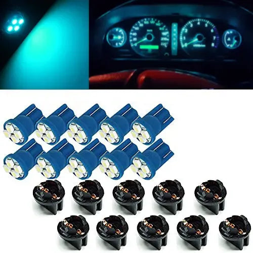 T10 168 194 4SMD 3528 Led instrument Panel Dash Light Bulb 1/2" Twist Lock Socket -12V