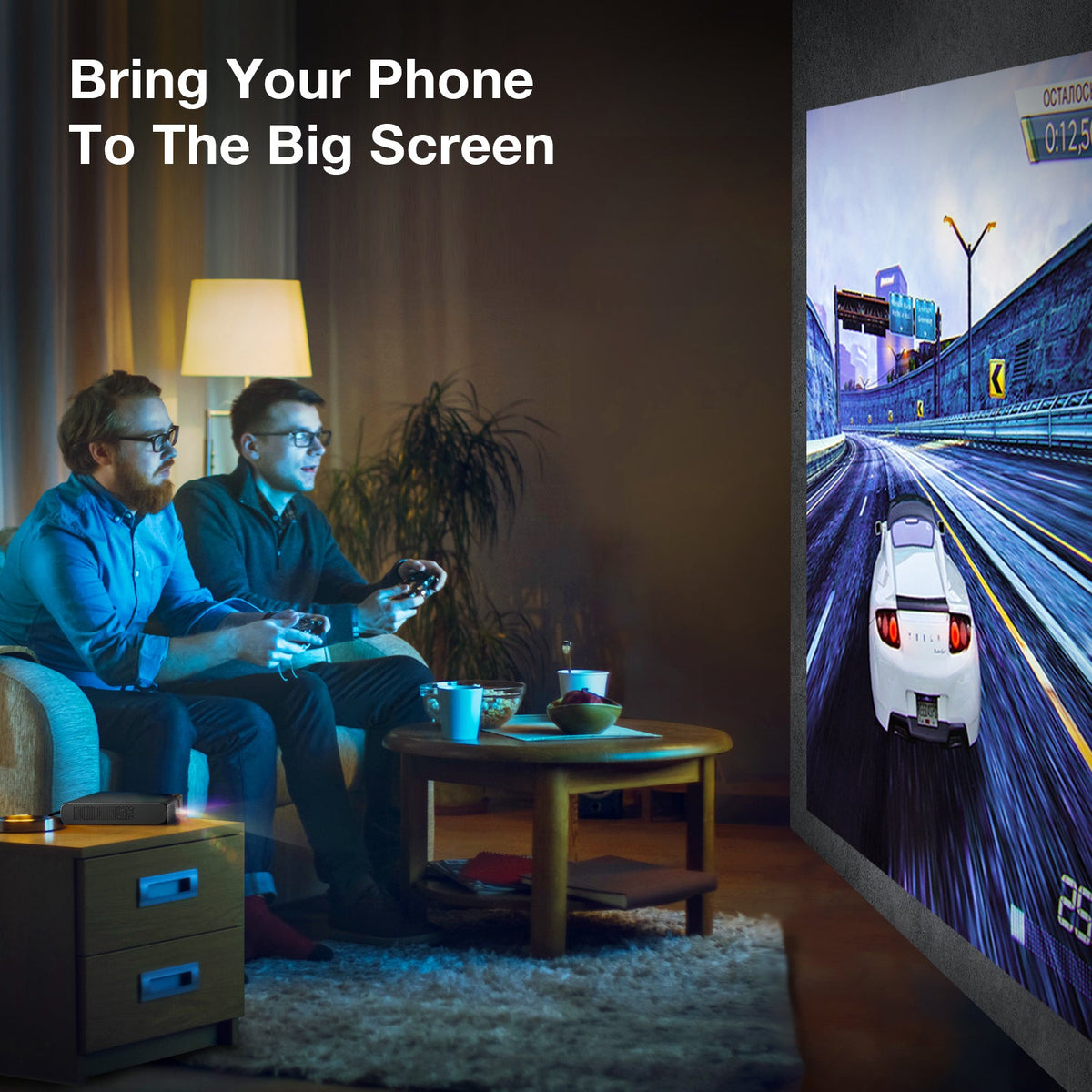 REXING PRD615 Smart Home Projector 750 ANSI Lumens HD