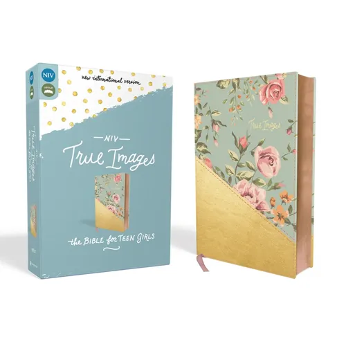 NIV, True Images Bible, Imitation Leather, Blue/Gold: The Bible for Teen Girls