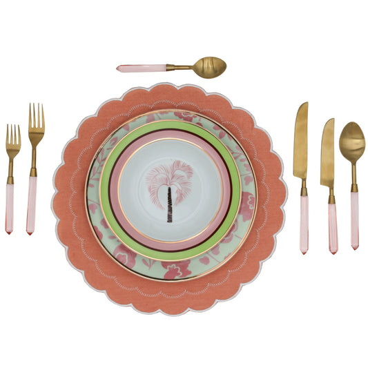 24pc Set Peony Blush Cutlery - 6 Piece - Set of 4 - 24pc Set Peony Blush Cutlery - 6 Piece - Set of 4 - Kitchenware, All Products, Kitchenware » Cutlery, Products from Ro'Table, 🏡 Home + Garden - Little Red General Store