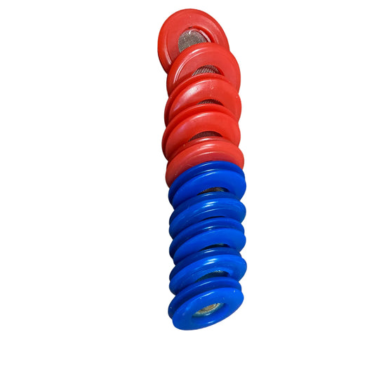5 Red & 5 Blue Polyurethane Seal With Filter Gladhand 10 PACK | 10017RBF