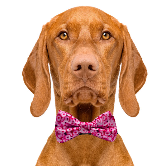 Pink Cheerios Dog Bow Tie