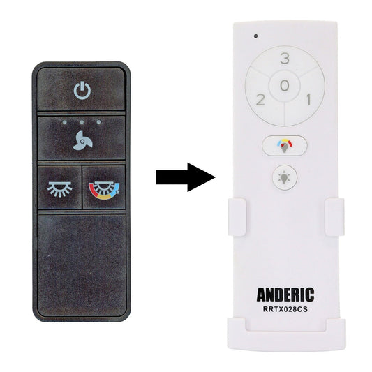 Anderic RRTX028CS Replacement Ceiling Fan Remote Control for Hampton Bay and Home Decorators Collection - TX028C-S