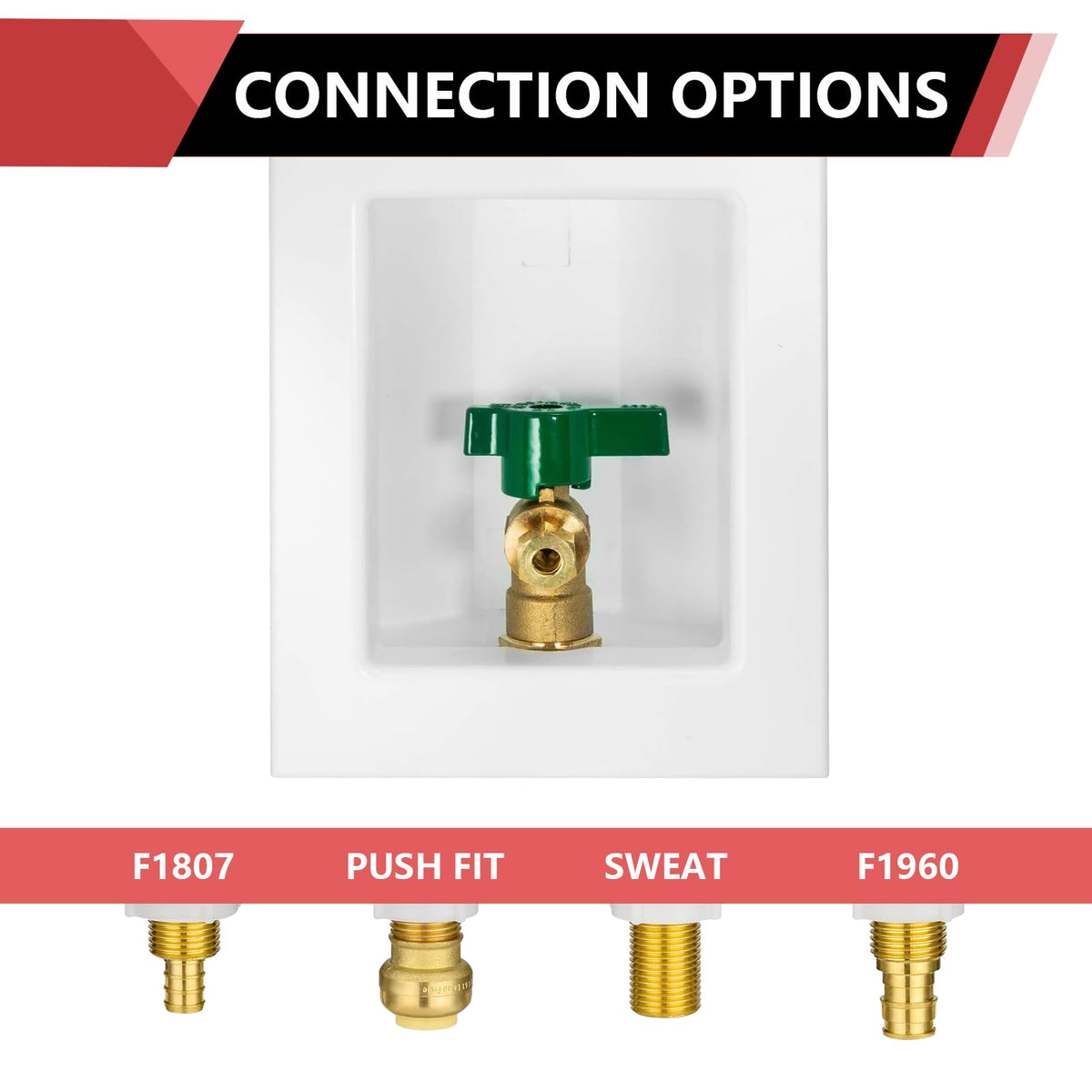 1/2" CPVC PPE Intet, Ice Maker Outlet Box, with Copper Arrestor