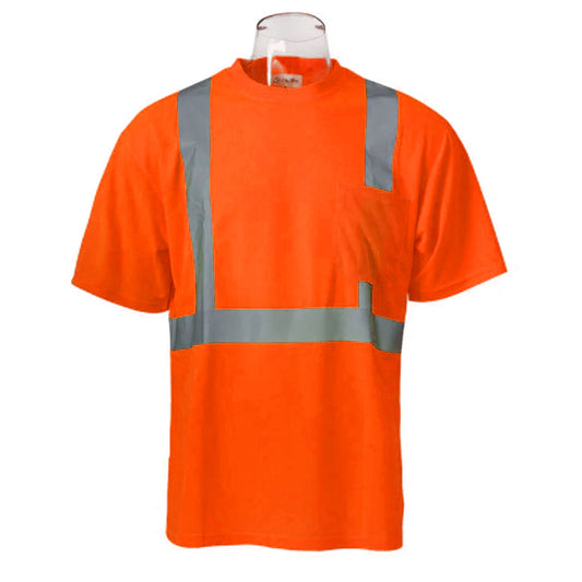 High Visibility Safety Short Sleeve T-Shirt with front pocket