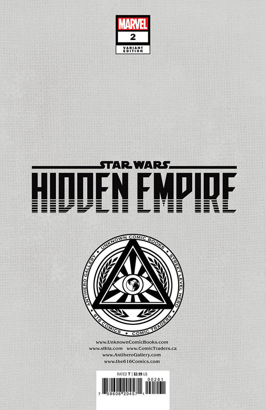 Star Wars: Hidden Empire #2 Unknown Comics Patch Zircher Exclusive Virgin Var (12/07/2022)