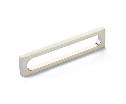 Brushed Nickel "Loop" Square Drawer Pulls and Cabinet Knobs