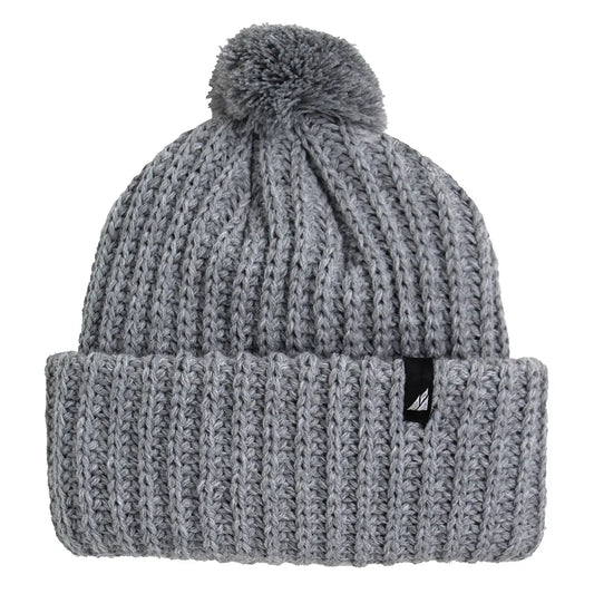 Toddler Acrylic Ribbed Cuff with Matching Pom Hat