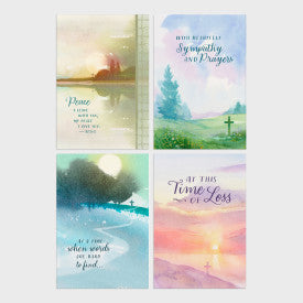 U1204 - WATERCOLOR CROSSES - SYMPATHY