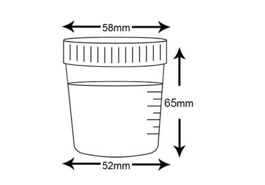 Urine Cup without Temperature Strip 90ml