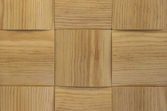 US Pine Big Straw Mesh-mounted Wood Mosaic Wall Tile - Livfloors Collection
