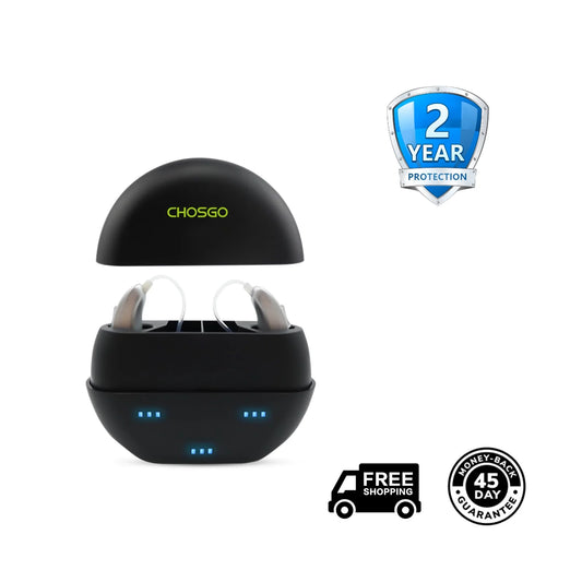 V402R Rechargeable BTE Hearing Aids with 2 Year Protection Plan