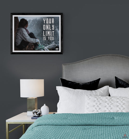 Your Only Limit is You Poster Inspirational Wall Art Print (24"x18")