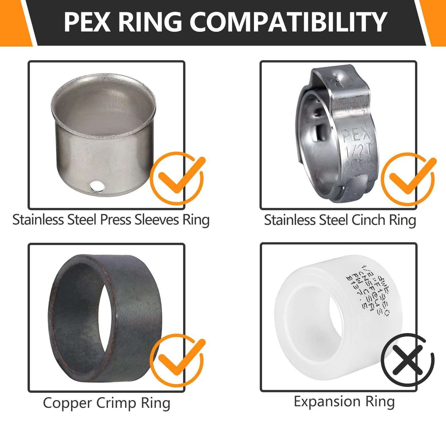 1" PEX Crimp Ball Valve, Blue (Lead Free)