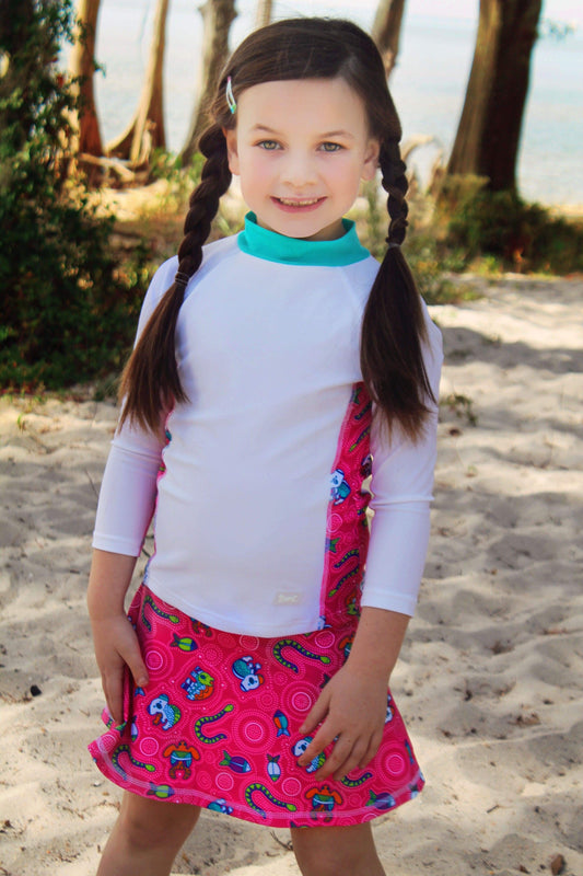 Girls 2 Long Sleeve Rashguards - BANZ® Carewear USA - Little Red General Store