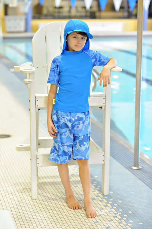Boys 2 - 6 Short Sleeve Rashguards - BANZ® Carewear USA - Little Red General Store