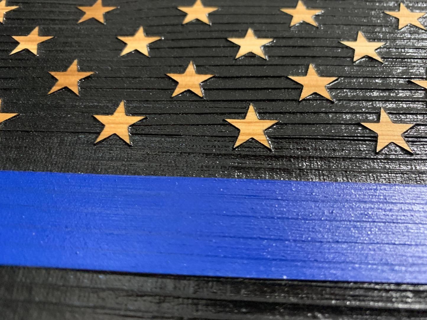 Blue Line American Flag Hidden Gun Storage, Customizable Thin Blue Line Concealment Flag for Police Officers and Law Enforcement Professionals