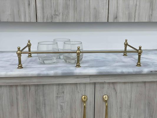 Victorian Brass Gallery Rail - Antique Brass