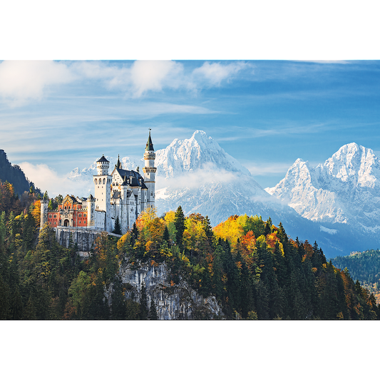 1500 Piece Jigsaw Puzzles, Bavarian Alps, Landscape Puzzle of Germany and Neuschwanstein Castle, Adult Puzzles, Trefl 26133 - Bridge Toys - Premium Jigsaw Puzzles - Little Red General Store