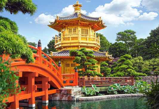500 Piece Jigsaw Puzzle, Beautiful China, Nan Lian Garden in Hong Kong, Adult Puzzle, Castorland B - 52172 - Bridge Toys - Premium Jigsaw Puzzles - Little Red General Store