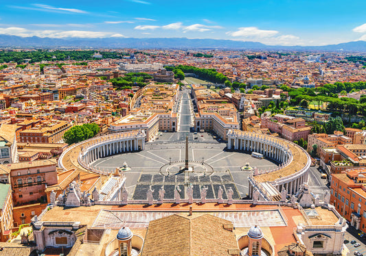500 Piece Jigsaw Puzzle, View from the Vatican, Rome, Puzzle of Italy, St. Peter square, Tourist place, Adult Puzzle, Castorland B - 53964 - Bridge Toys - Premium Jigsaw Puzzles - Little Red General Store