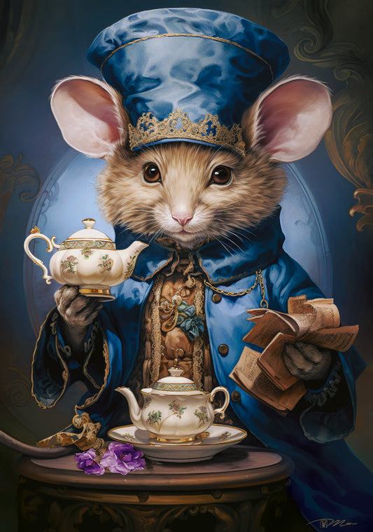 500 Piece Jigsaw Puzzle, Tea Time, Art. Puzzle, Mouse and small teapot and saucer, Adult Puzzle, Castorland B - 53971 - Bridge Toys - Premium Jigsaw Puzzles - Little Red General Store