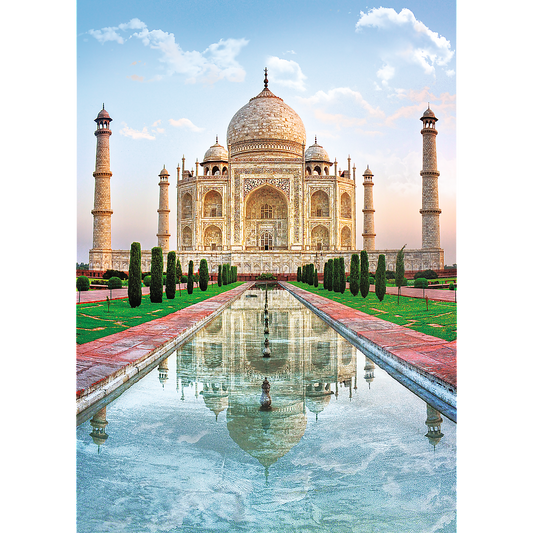 500 Piece Jigsaw Puzzle, Taj Mahal, Agra India Puzzles, Mausoleum Puzzles, Adult Puzzles, Trefl 37164 - Bridge Toys - Premium Jigsaw Puzzles - Little Red General Store
