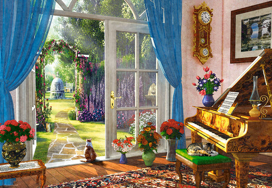 1000 Piece Jigsaw Puzzle, Doorway Room View, Classic interior, Adult Puzzle, Castorland C - 104079 - 3 - Bridge Toys - Premium Jigsaw Puzzles - Little Red General Store