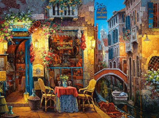 3000 Piece Jigsaw Puzzle, Our Special Place in Venice, Puzzle of Italy, Trattoria, Venetian canals, Adult Puzzles, Castorland C - 300426 - 2 - Bridge Toys - Premium Jigsaw Puzzles - Little Red General Store