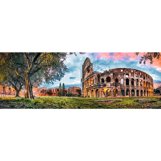Panorama 1000 Piece Jigsaw Puzzles, Colosseum at Dawn Puzzle, Rome, Italy and the Colosseum, Adult Puzzles, Trefl 29030 - Bridge Toys - Premium Jigsaw Puzzles - Little Red General Store
