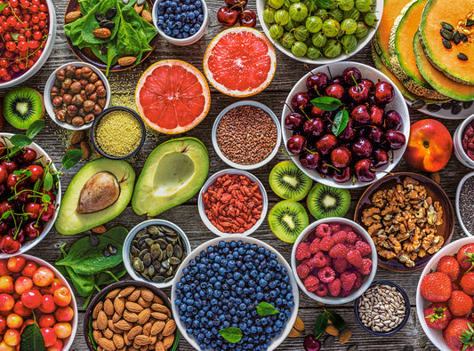 2000 Piece Jigsaw Puzzle, Table Full of Superfood, Food puzzles, Variety of fruits and nuts, Colorful food, "Tasty" puzzles, Adult Puzzle, Castorland C - 200993 - 2 - Bridge Toys - Premium Jigsaw Puzzles - Little Red General Store