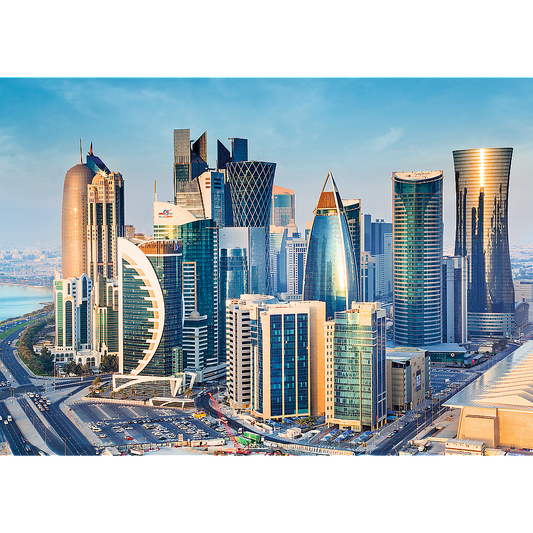2000 Piece Jigsaw Puzzles, Doha, Qatar, City Skyline, Persian Gulf, Middle East, Adult Puzzles, Trefl 27084 - Bridge Toys - Premium Jigsaw Puzzles - Little Red General Store