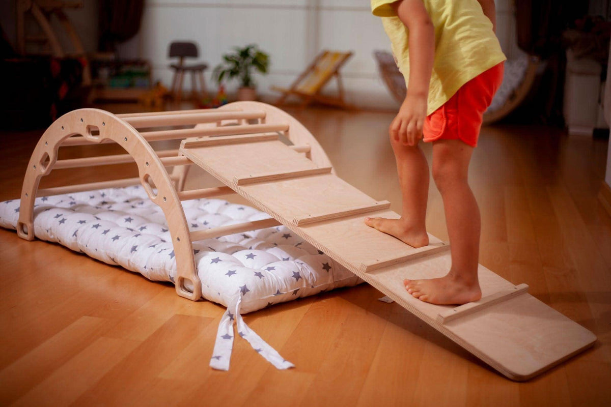 Montessori Climber Set: Arch, Rocker, Ramp, and Pillow Options