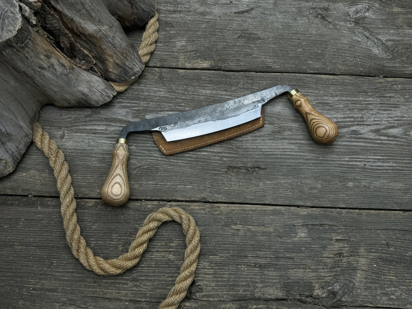 Curved Draw Knife (Push/Pull Shave), 14.5 cm (5.7 inch) Cutting Edge