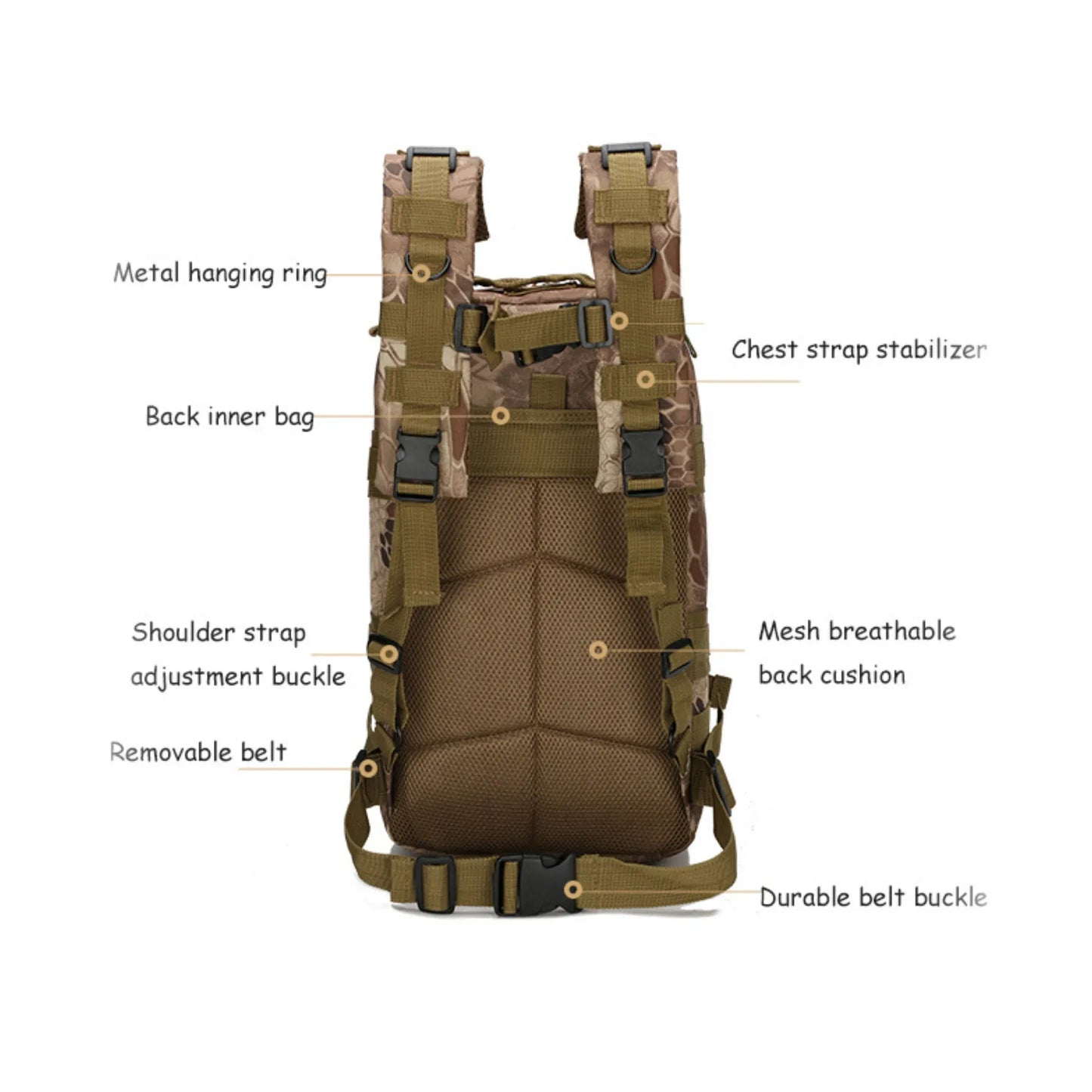 JupiterGear 25L Unisex Backpack Molle Bag Rucksack Range Bag
